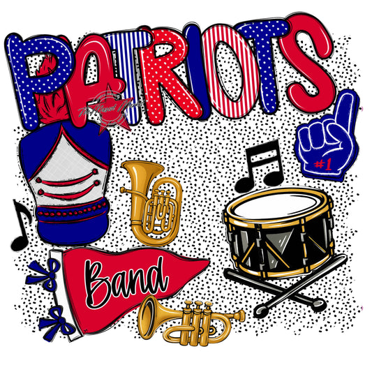 Patriots Band Spirit-Blue & Red