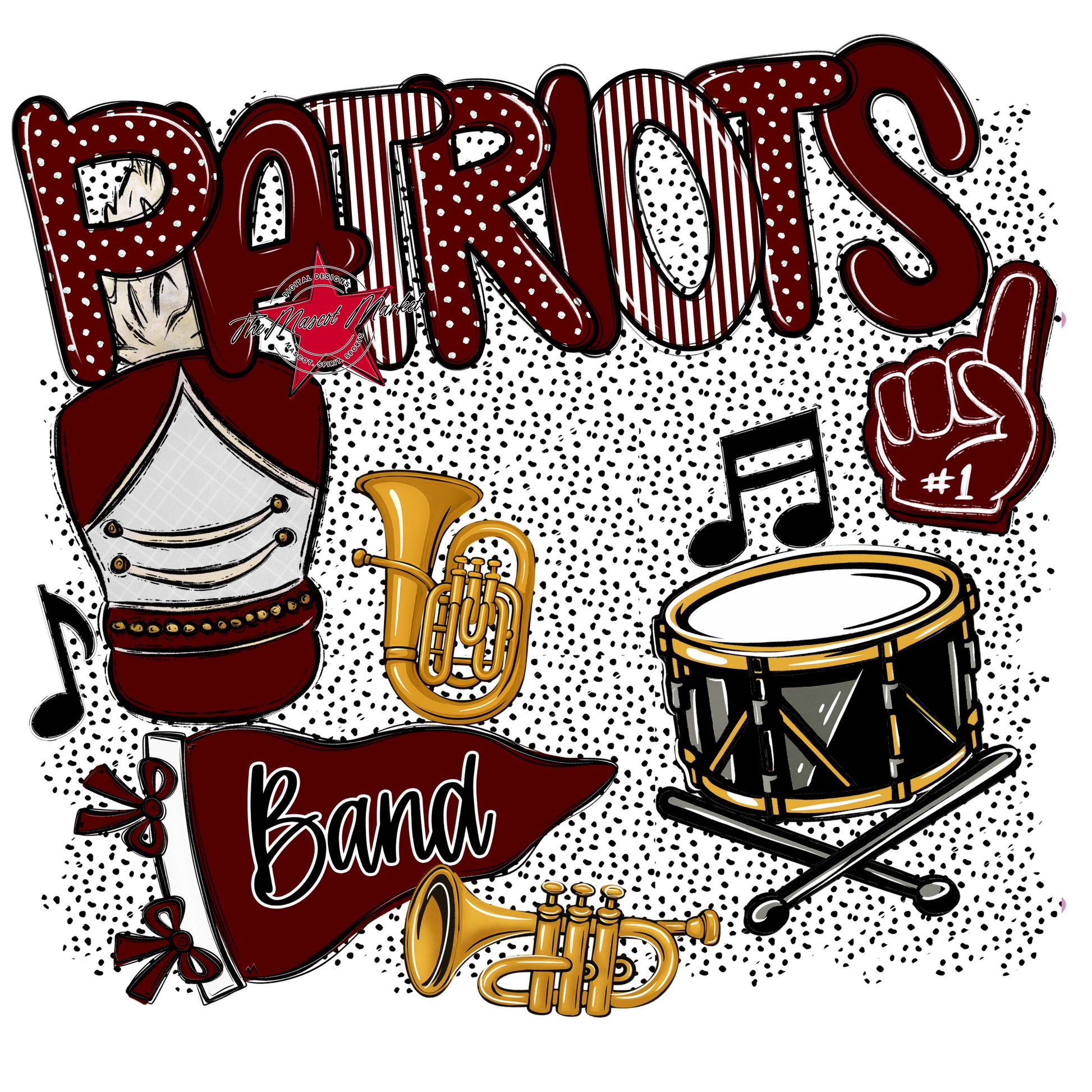 Patriots Band Spirit-Maroon