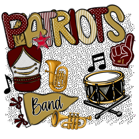 Patriots Band Spirit-Maroon & Gold