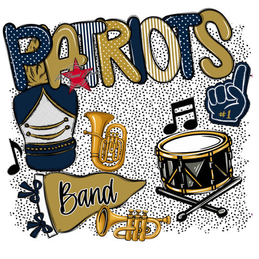 Patriots Band Spirit-Navy & Gold