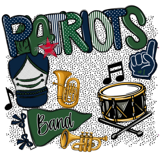 Patriots Band Spirit-Navy & Green