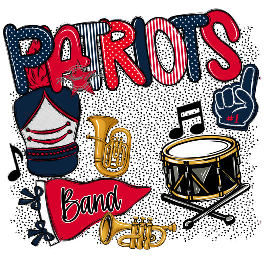 Patriots Band Spirit-Navy & Red