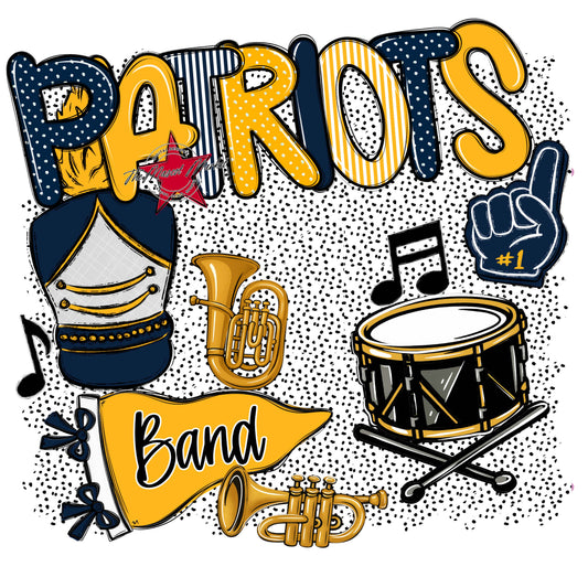 Patriots Band Spirit-Navy & Yellow
