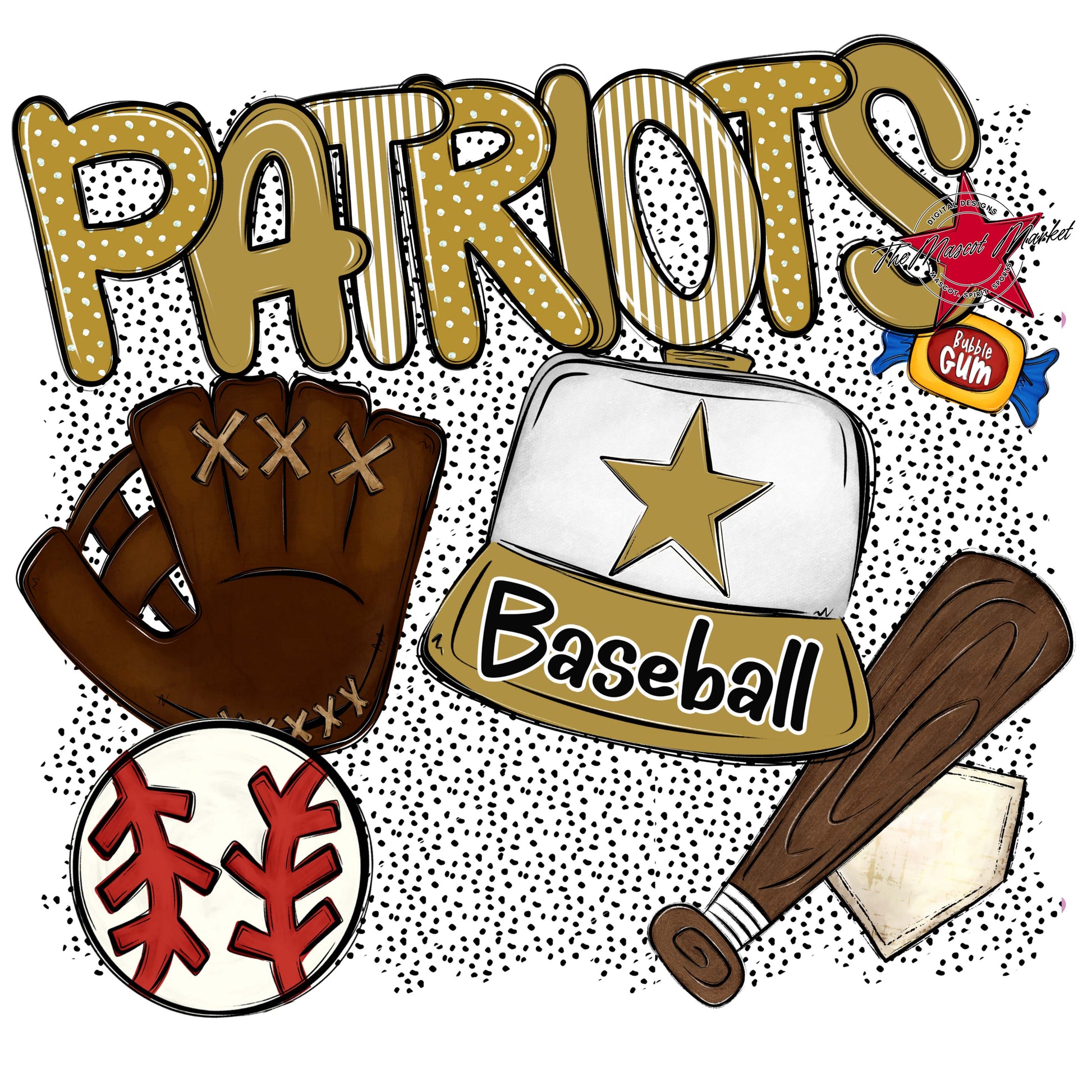 Patriots Baseball Spirit-Gold