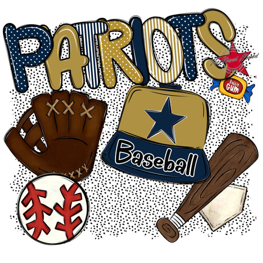Patriots Baseball Spirit-Navy & Gold