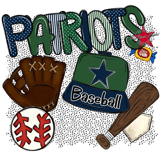 Patriots Baseball Spirit-Navy & Green