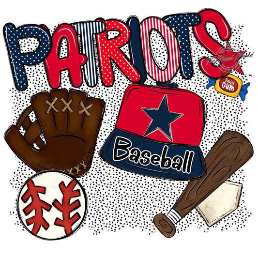 Patriots Baseball Spirit-Navy & Red