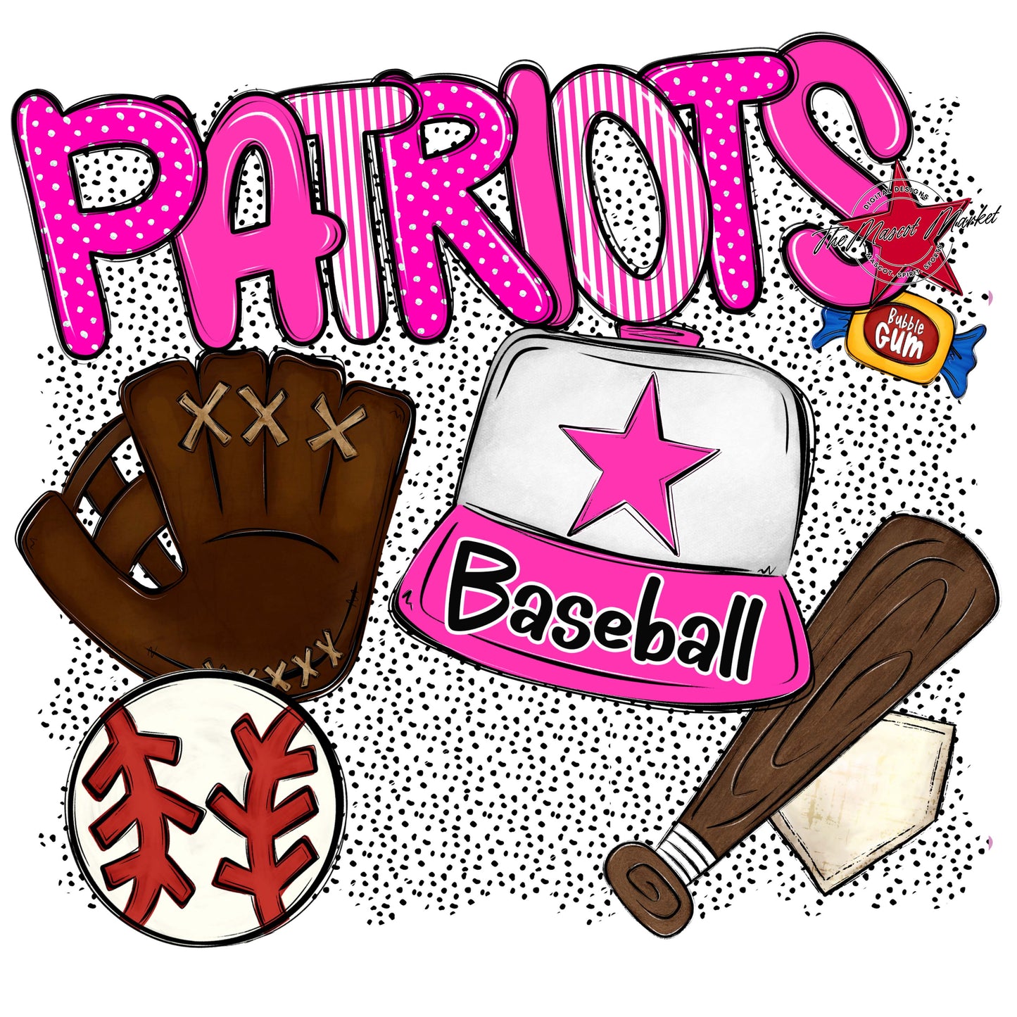Patriots Baseball Spirit-Pink