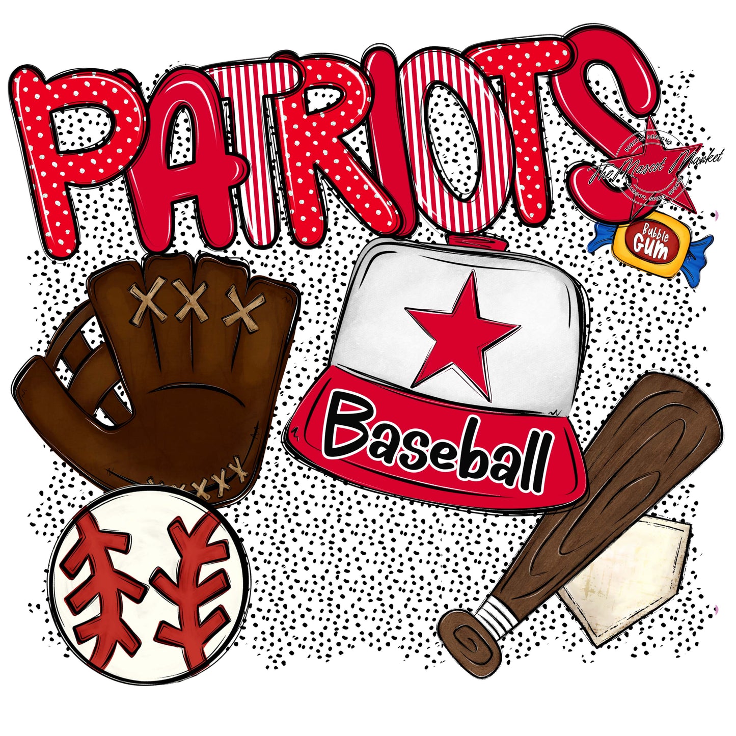 Patriots Baseball Spirit-Red