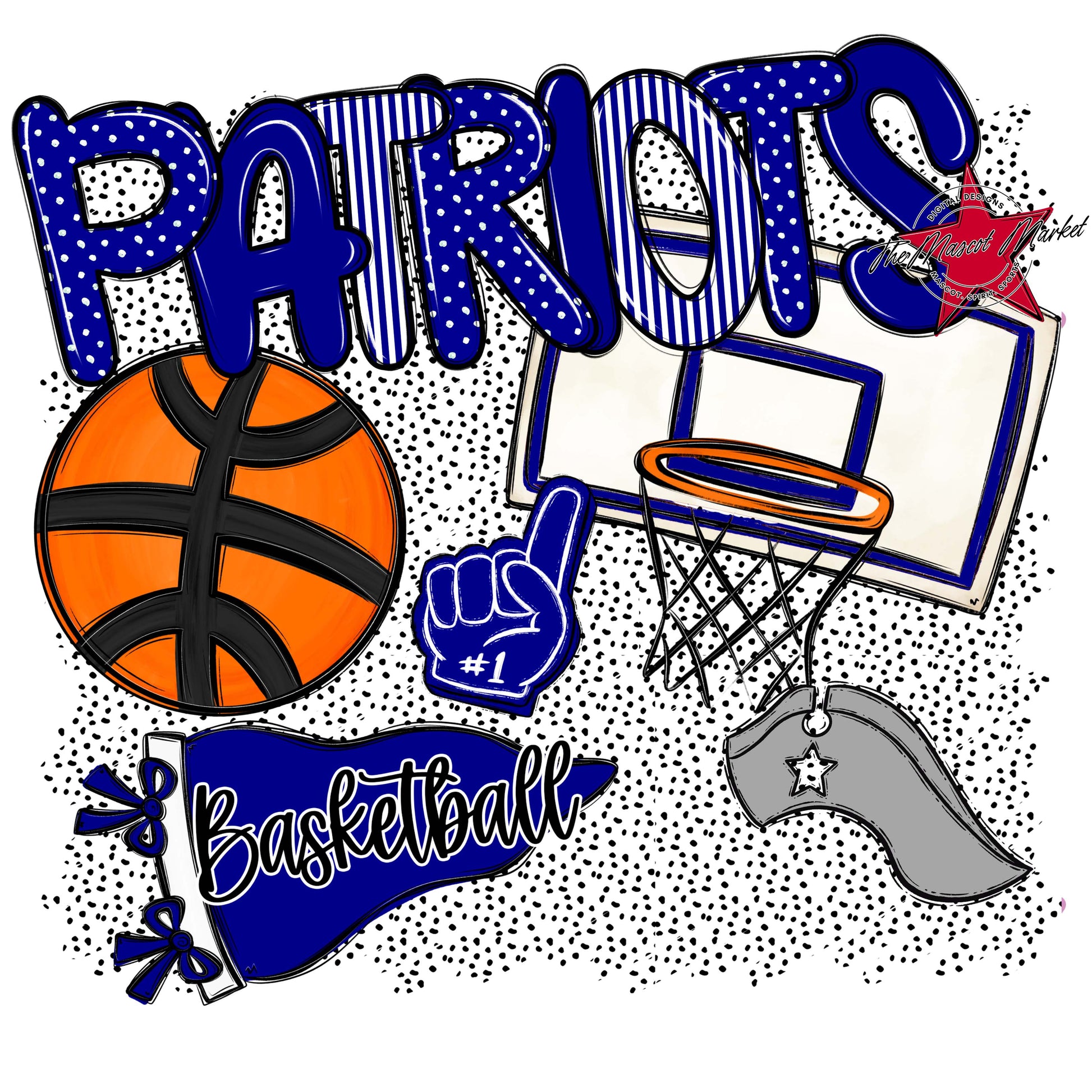 Patriots Basketball Spirit-Blue