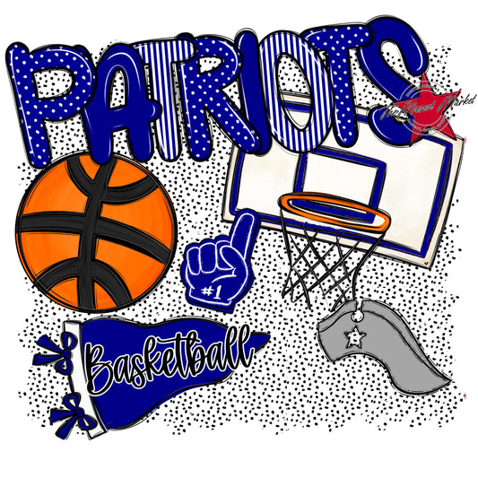 Patriots Basketball Spirit-Blue