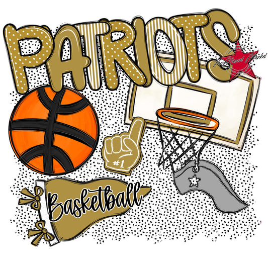 Patriots Basketball Spirit-Gold