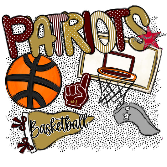 Patriots Basketball Spirit-Maroon & Gold
