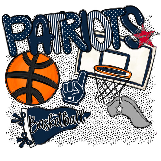 Patriots Basketball Spirit-Navy