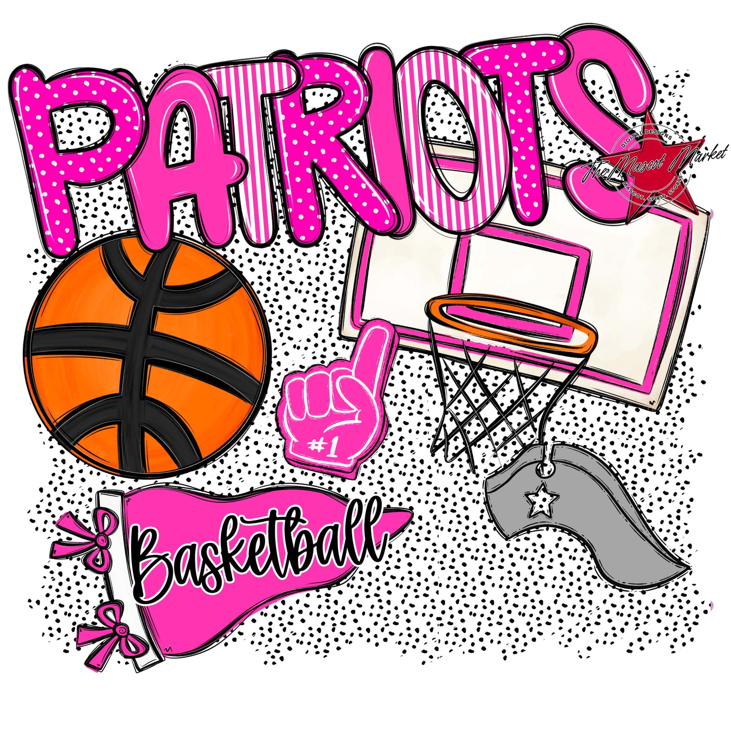 Patriots Basketball Spirit-Pink