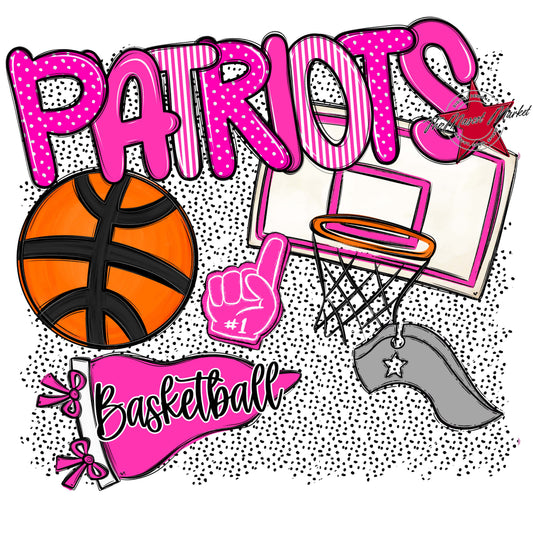 Patriots Basketball Spirit-Pink