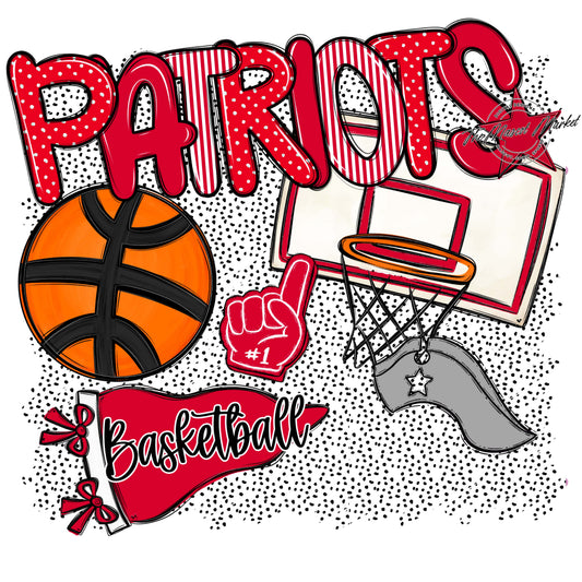 Patriots Basketball Spirit-Red