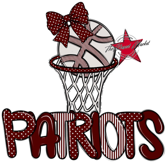 Patriots Basketball Spirit Design-Maroon