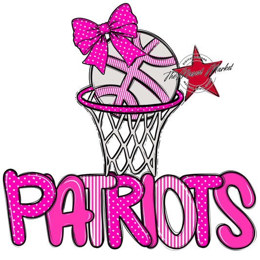Patriots Basketball Spirit Design-Pink