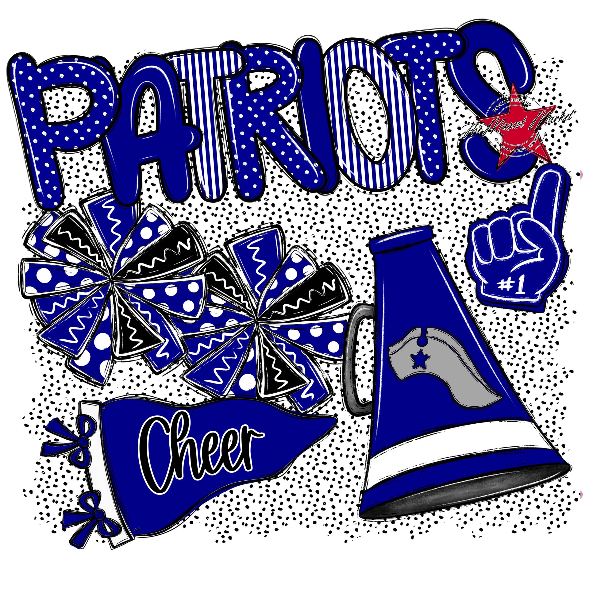 Patriots Cheer Spirit-Blue