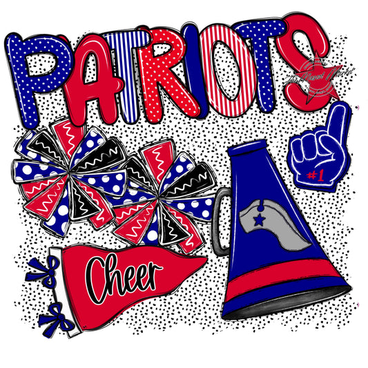 Patriots Cheer Spirit-Blue & Red
