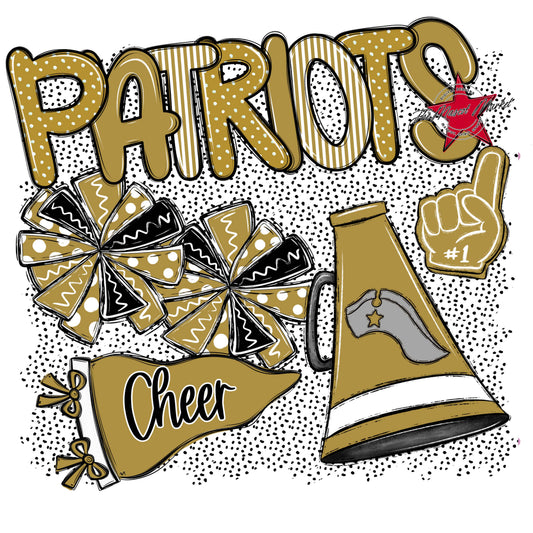 Patriots Cheer Spirit-Gold