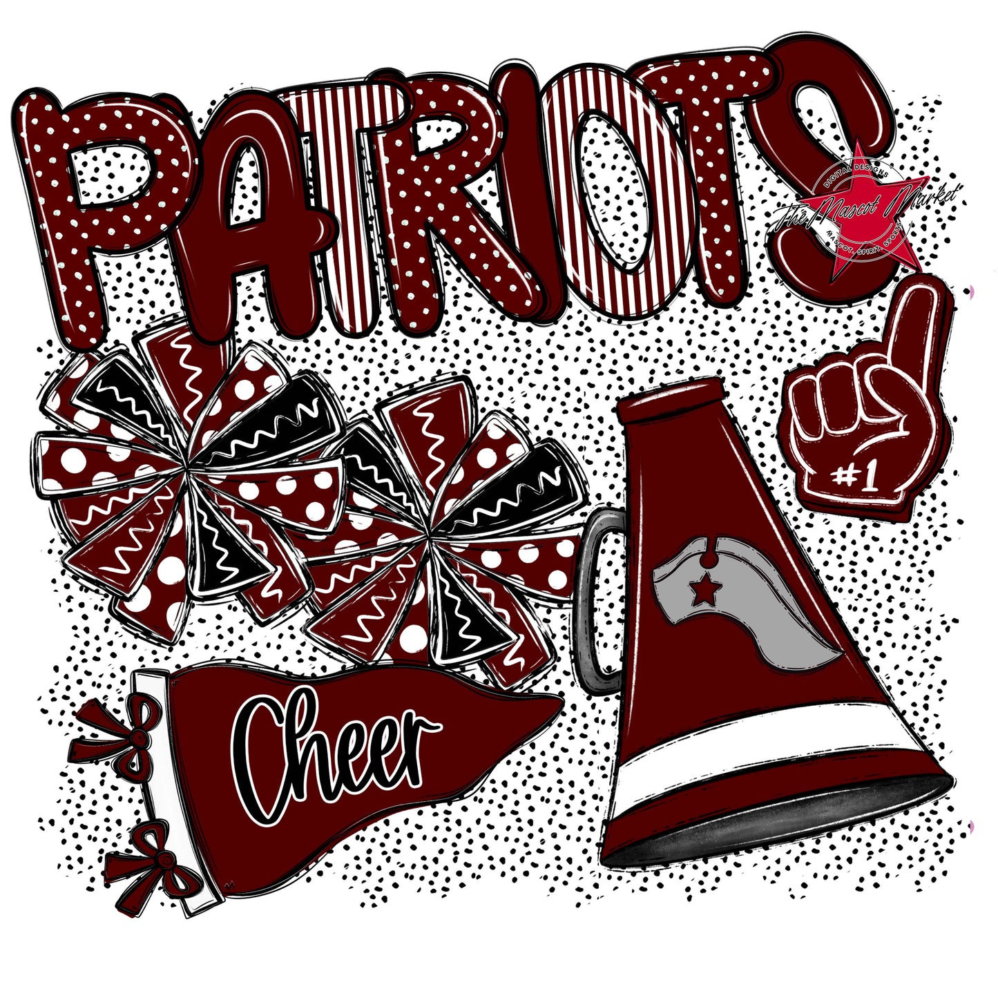 Patriots Cheer Spirit-Maroon