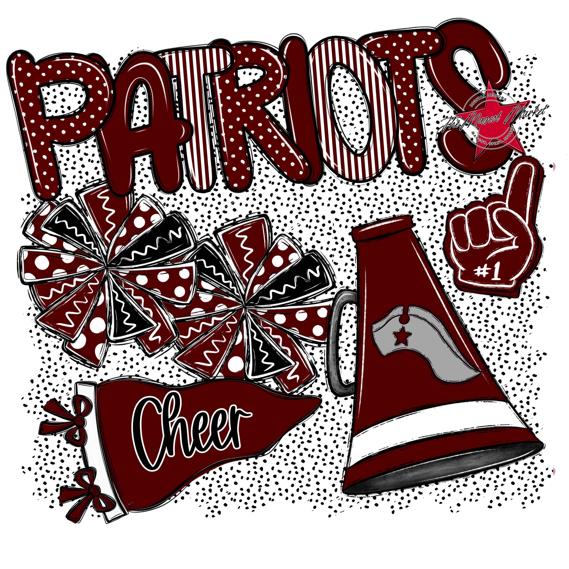 Patriots Cheer Spirit-Maroon