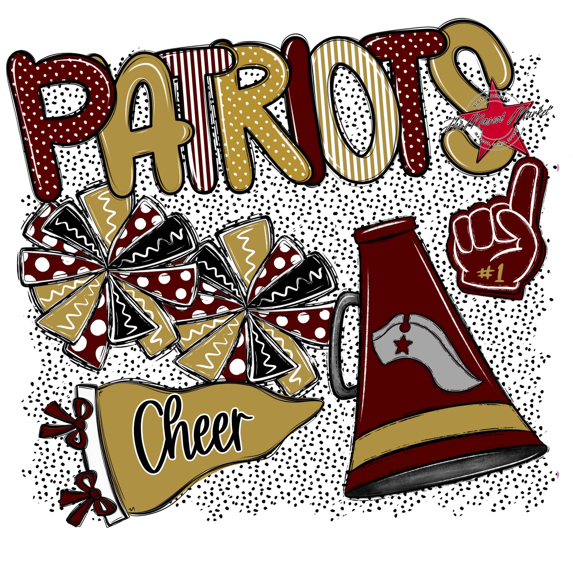Patriots Cheer Spirit-Maroon & Gold
