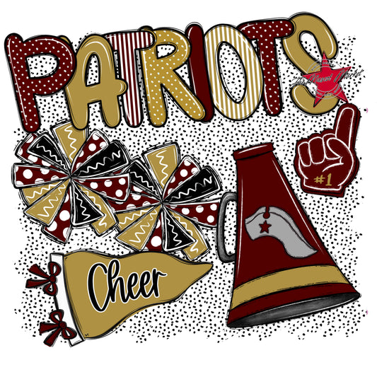Patriots Cheer Spirit-Maroon & Gold