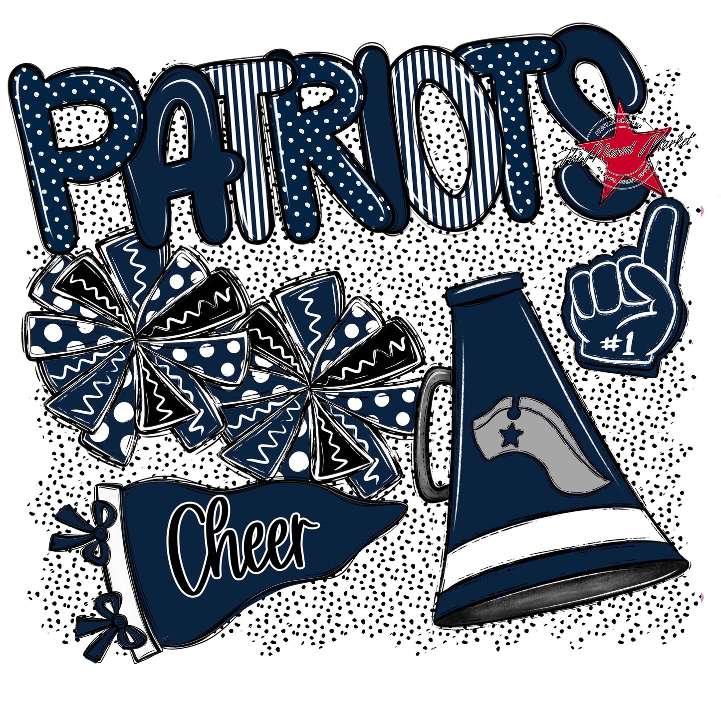 Patriots Cheer Spirit-Navy