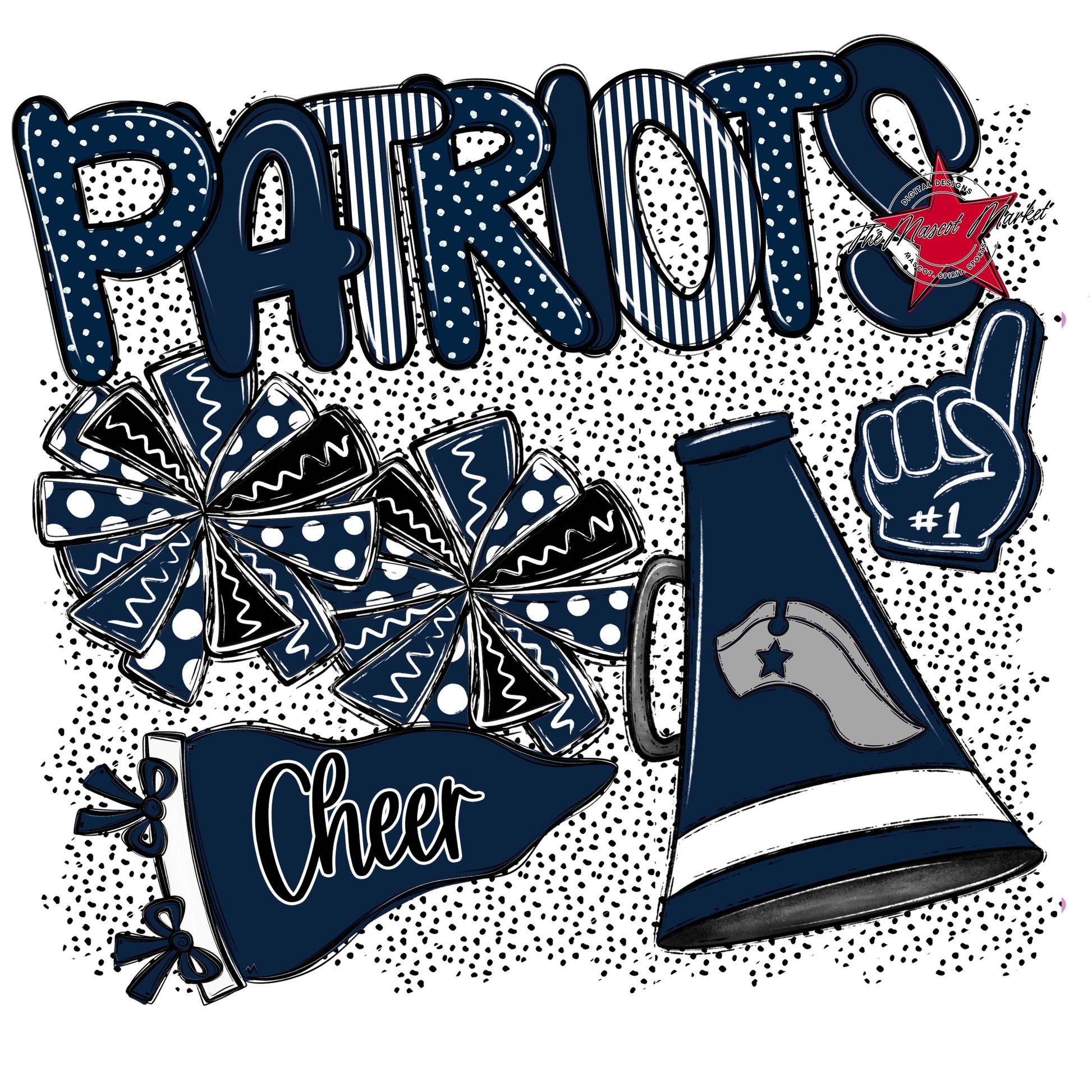 Patriots Cheer Spirit-Navy