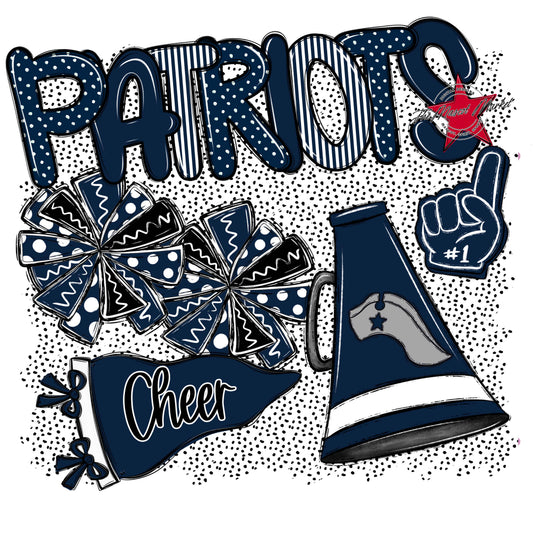 Patriots Cheer Spirit-Navy