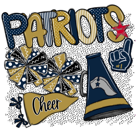 Patriots Cheer Spirit-Navy & Gold
