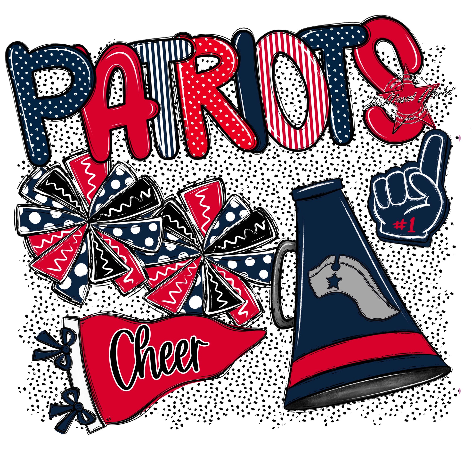 Patriots Cheer Spirit-Navy & Red