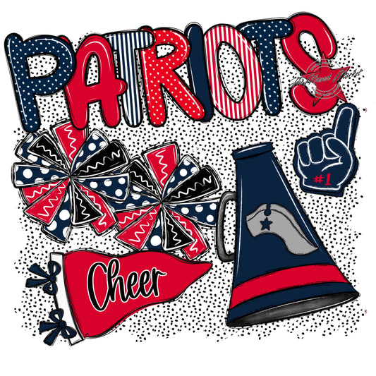 Patriots Cheer Spirit-Navy & Red