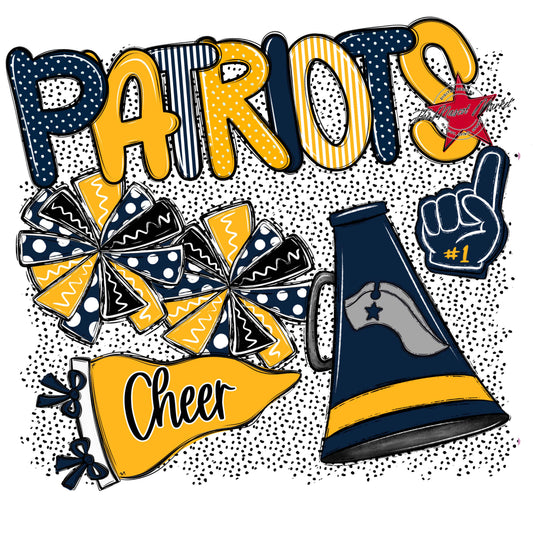 Patriots Cheer Spirit-Navy & Yellow
