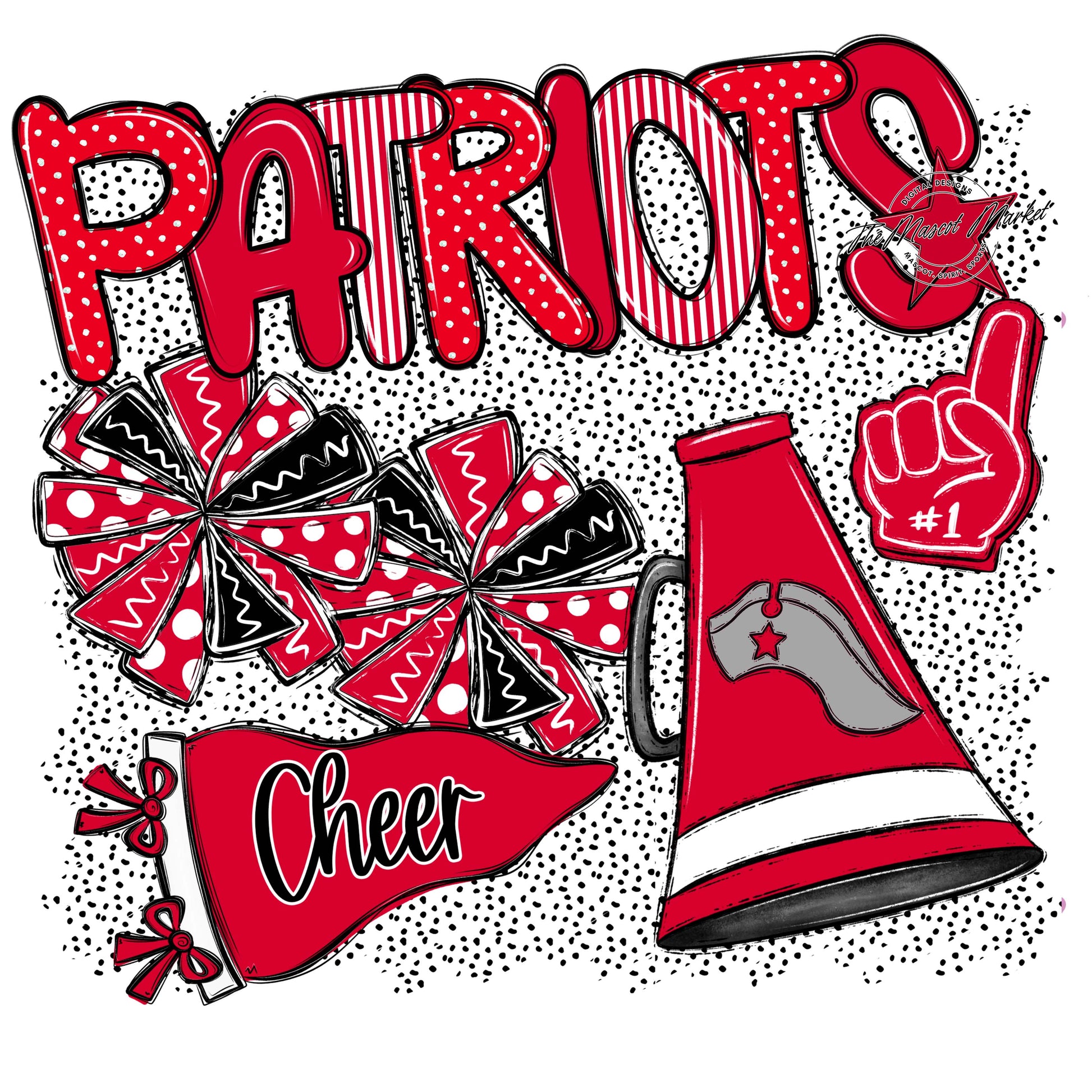 Patriots Cheer Spirit-Red