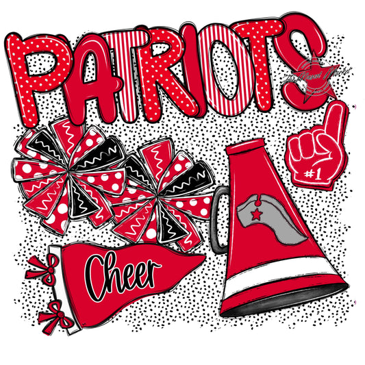 Patriots Cheer Spirit-Red
