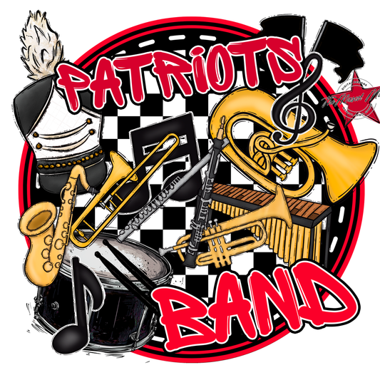 Patriots Circle Band Design-Red