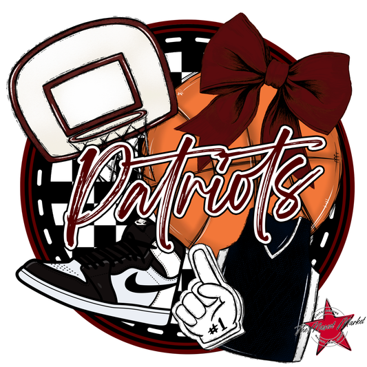 Patriots Circle Basketball Design-Maroon