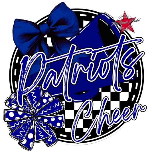 Patriots Circle Cheer Design-Blue