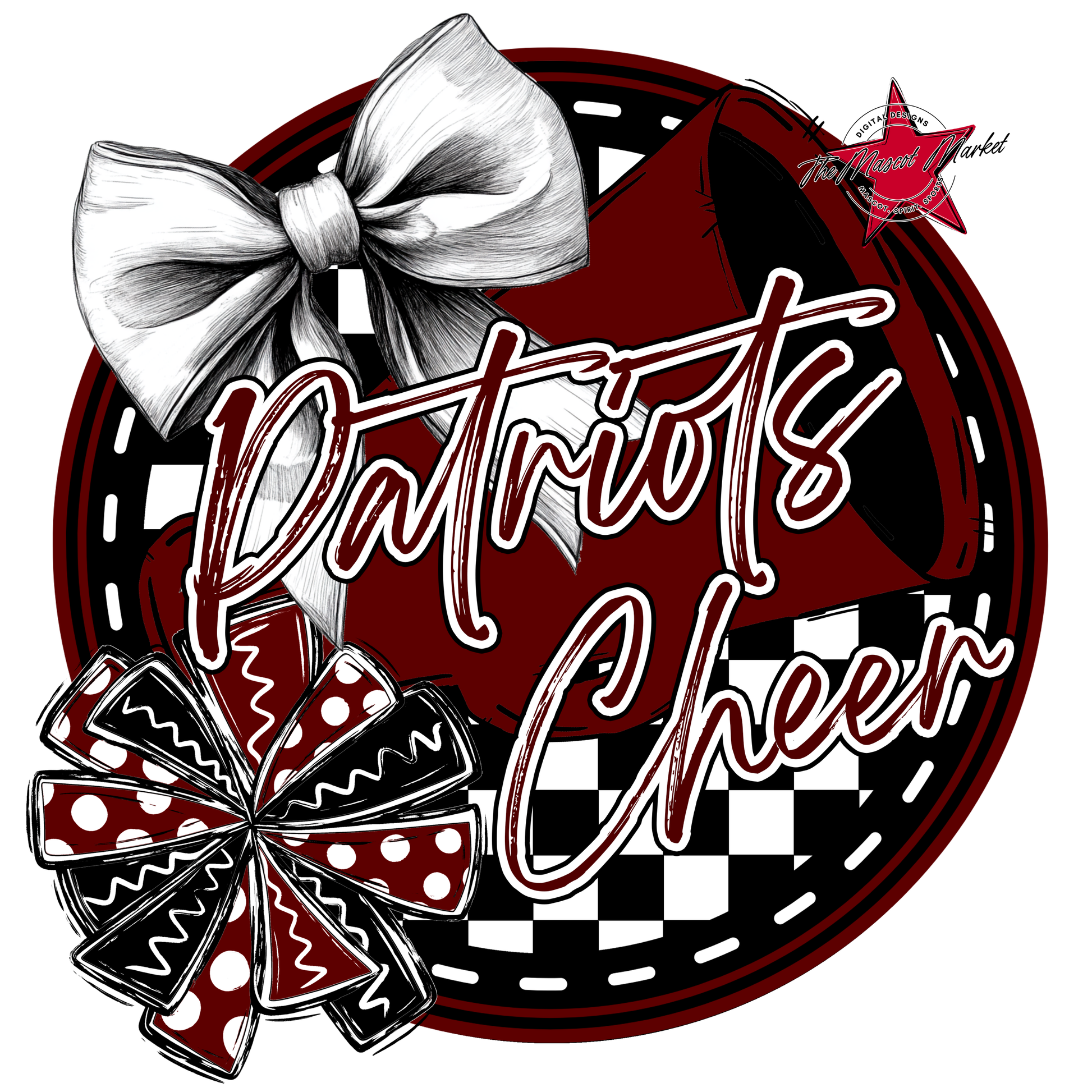 Patriots Circle Cheer Design-Maroon