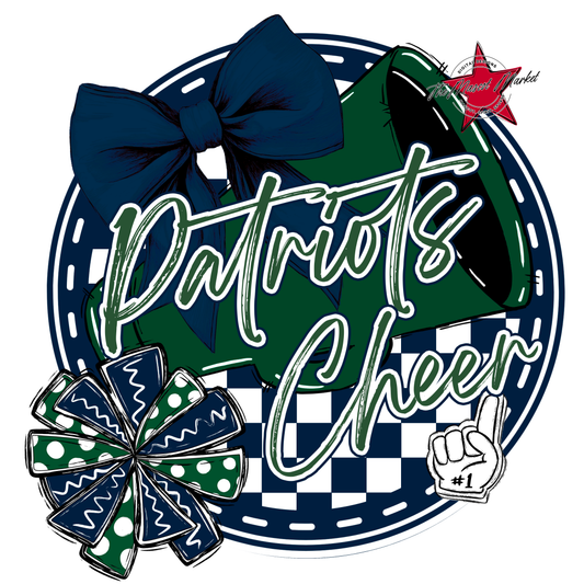 Patriots Circle Cheer Design-Navy-Green