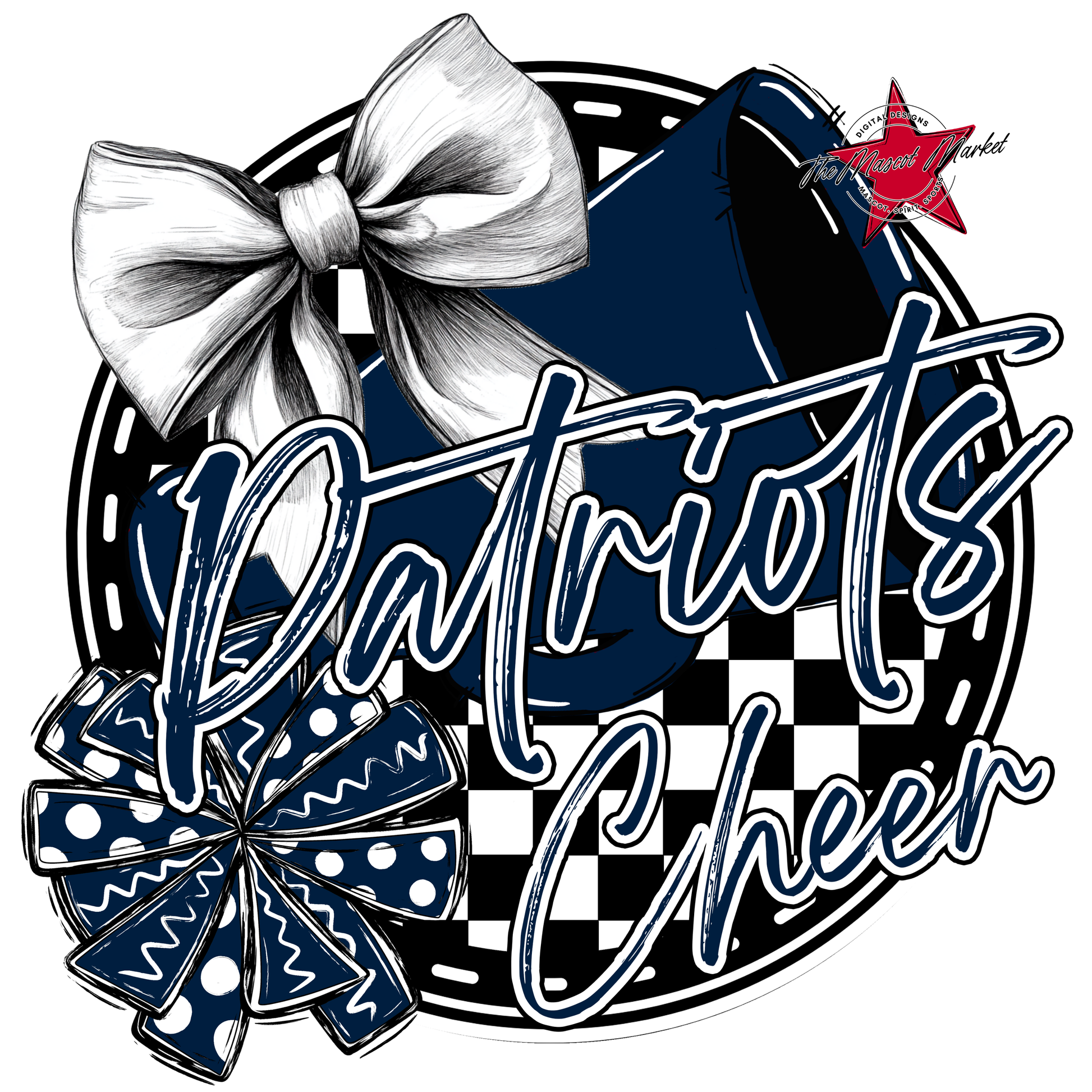 Patriots Circle Cheer Design-Navy