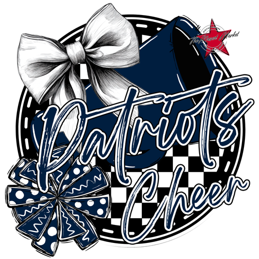 Patriots Circle Cheer Design-Navy