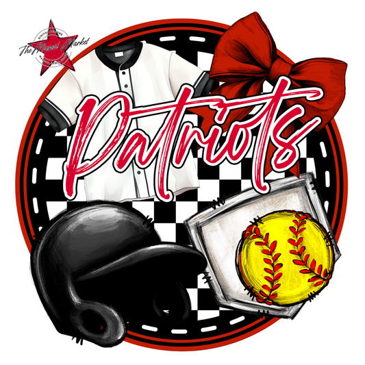 Patriots Circle Softball Design-Red