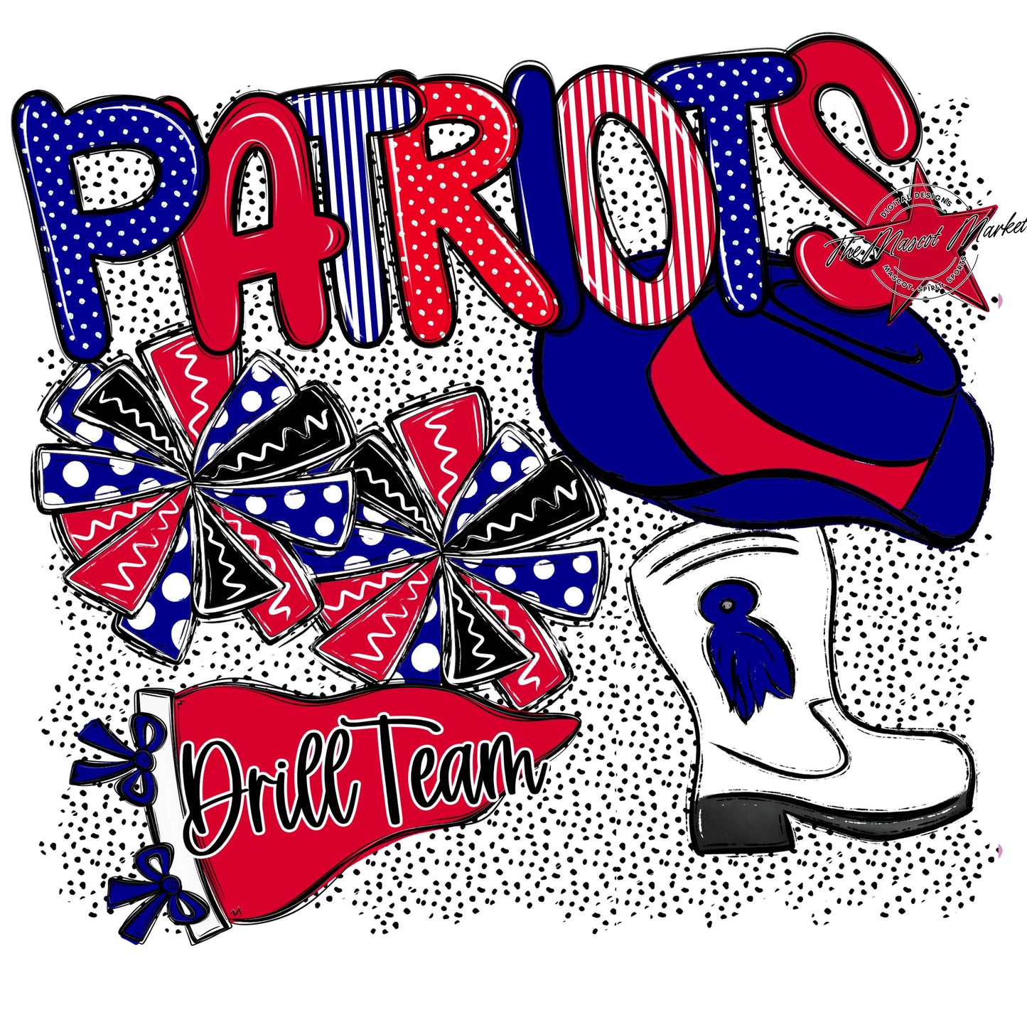 Patriots Drillteam Spirit-Blue & Red
