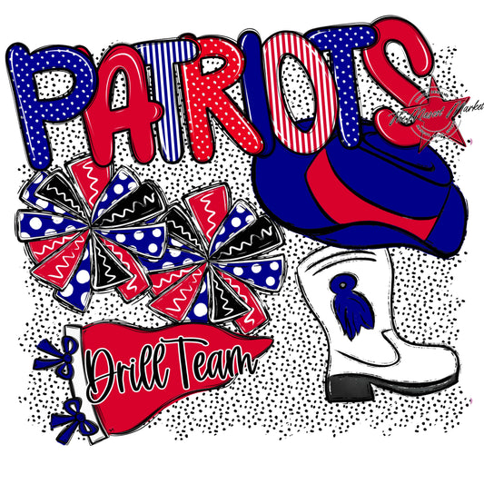 Patriots Drillteam Spirit-Blue & Red