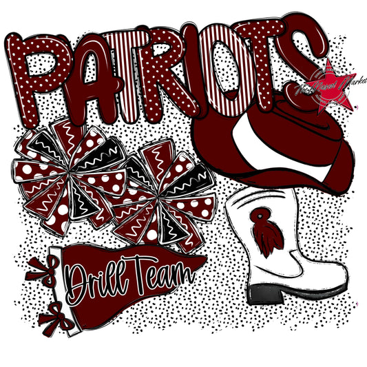 Patriots Drillteam Spirit-Maroon